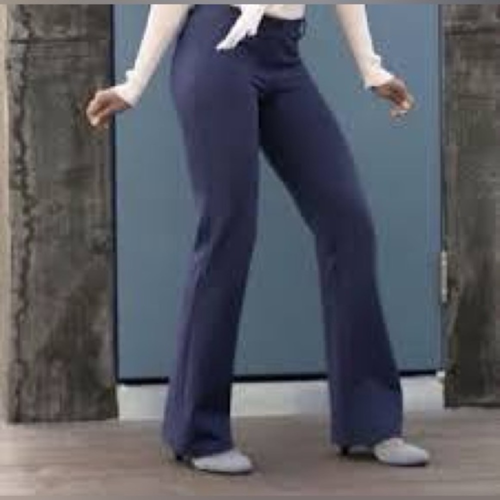 Betabrand Classic Dress Pants Yoga Pants Bootcut Navy Blue Stretch Office Work M - Picture 4 of 13